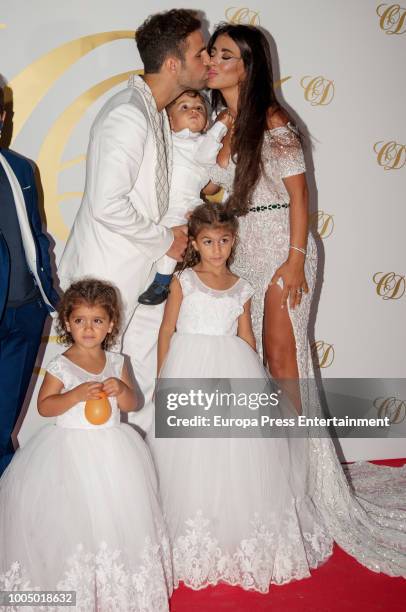 Cesc Fabregas, Daniella Semaan and kids Capri Fabregas , Lia Fabregas and son Leonardo Fabregas attend Cesc Fabregas and Daniella Semaan's wedding...