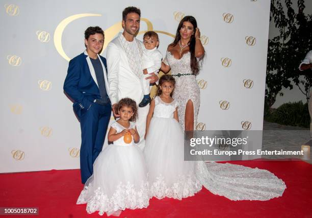 Cesc Fabregas, Daniella Semaan and kids Capri Fabregas , Lia Fabregas , Leonardo Fabregas and Joseph Taktouk attend Cesc Fabregas and Daniella...