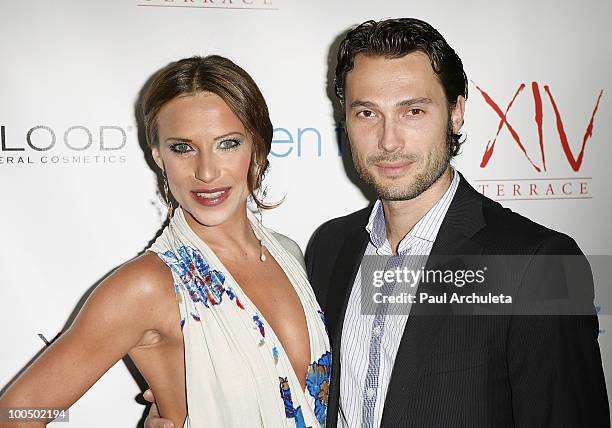 Edyta Sliwinska & Alec Mazo arrive for Edyta Sliwinska birthday celebration at Michael Minas XIV Restaurant on May 24, 2010 in Los Angeles,...