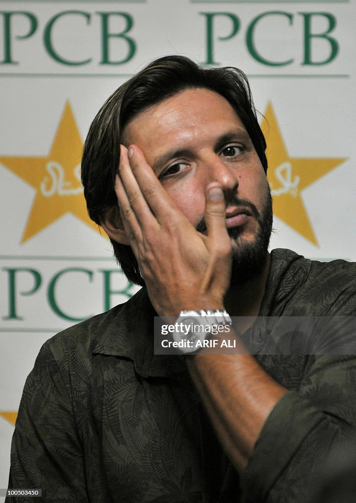 Pakistani cricket captain Shahid Afridi