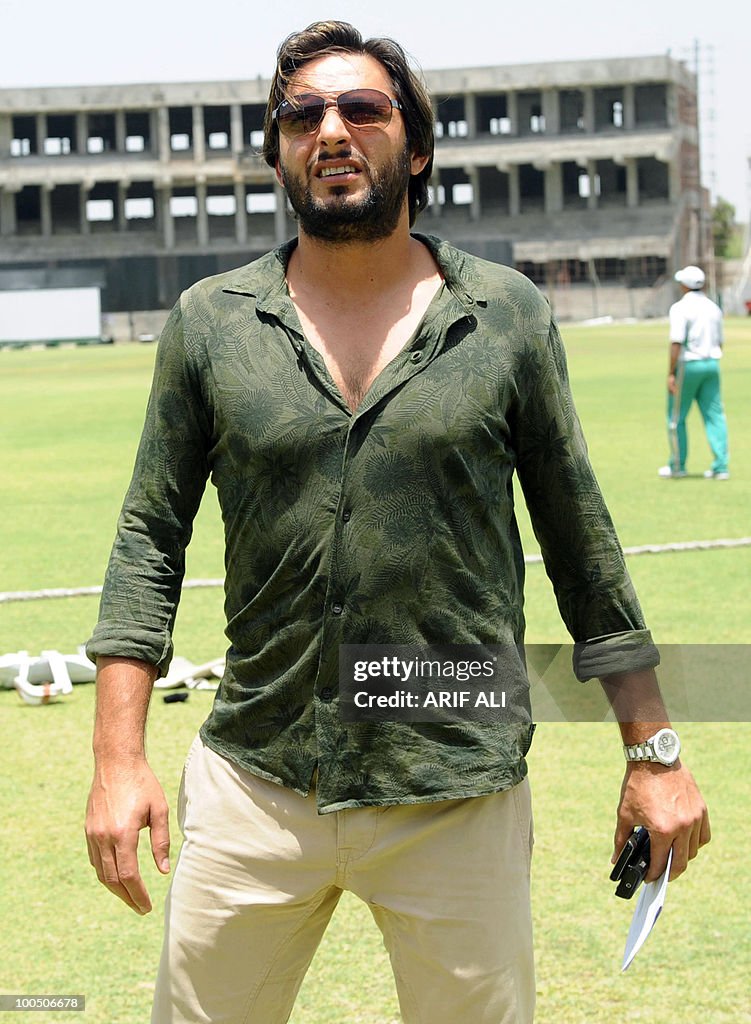 Pakistani cricket captain Shahid Afridi
