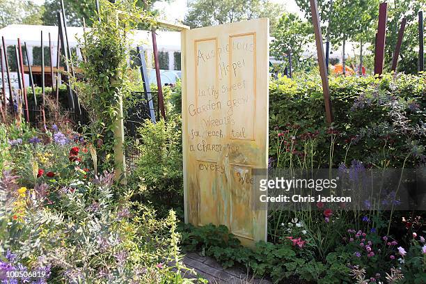 General view of the the Eden Project's Places of Change Garden at Chelsea Flower Show on May 25, 2010 in London, England.The Royal Horticultural...