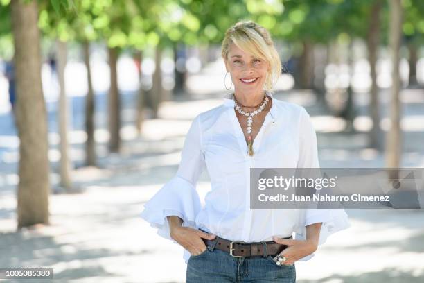 Spanish actress Belen Rueda poses during a portrait session at Retiro Park on July 25, 2018 in Madrid, Spain.