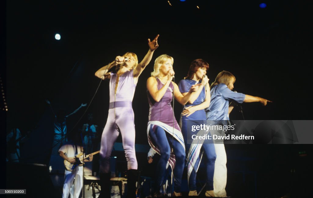 Abba Perform On Stage In London