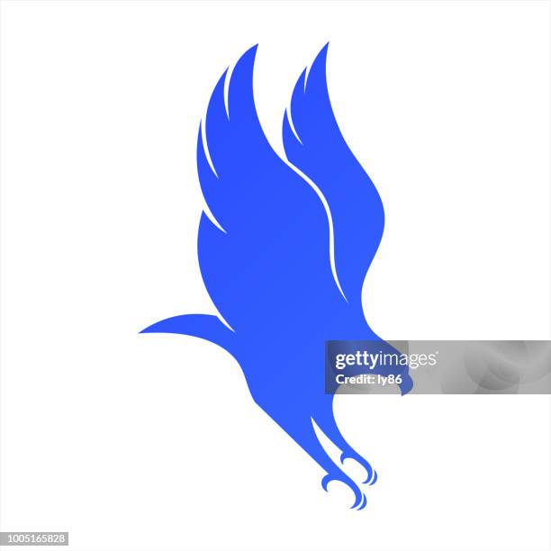 eagle icon - falcon stock illustrations