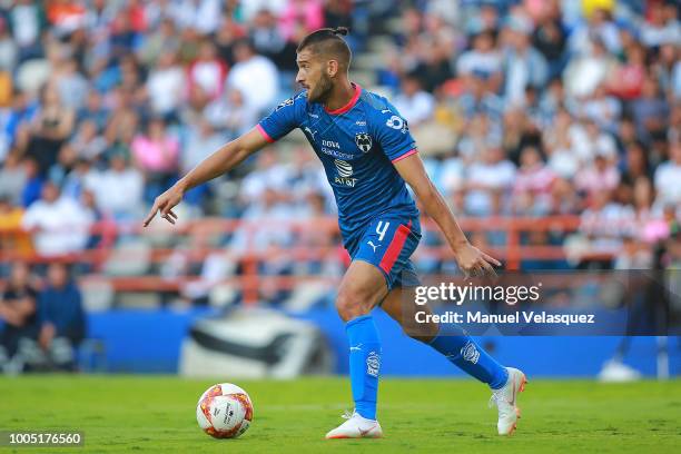 Nicolas Sanchez of Monterrey controls the ball during the 1st round match between Pachuca and Monterrey as part of the Torneo Apertura 2018 Liga MX...