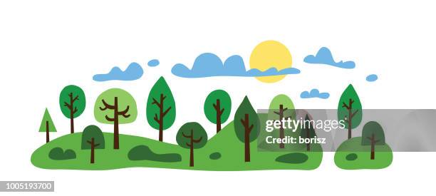 trees - birch trees spring stock illustrations