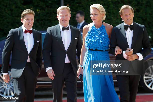 Stephanie von Pfuel and guest during the opening ceremony of the Bayreuth Festival at Bayreuth Festspielhaus on July 25, 2018 in Bayreuth, Germany.