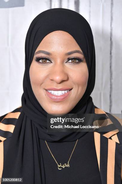 Professional sabre fencer Ibtihaj Muhammad visits Build to discuss her book 'PROUD' at Build Studio on July 25, 2018 in New York City.