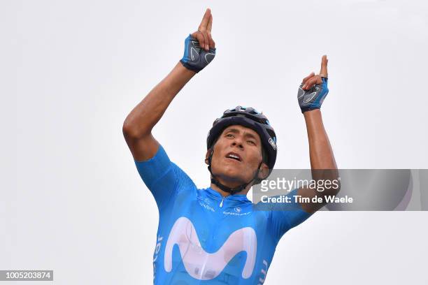 Arrival / Nairo Quintana of Colombia and Movistar Team during the 105th Tour de France 2018, Stage 17, a 67km stage from Bagneres-de-Luchon to...