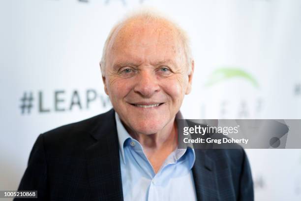 Sir Anthony Hopkins attends the LEAP Foundation on July 25, 2018 in Los Angeles, California.