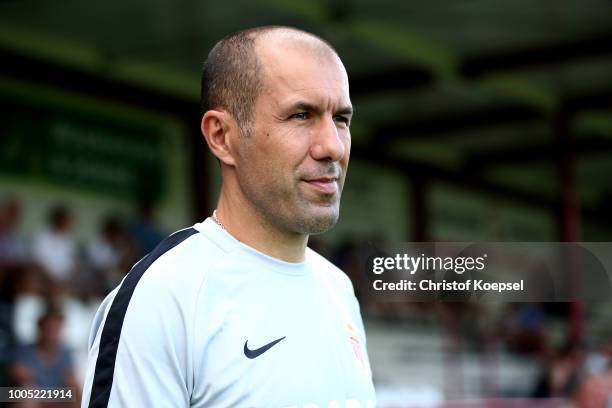 Head coach Leonardo Jardim of Manaco looks on prior to the Pre-Season Friendly match between VfL Bochum and AS Monaco at Sportclub Arena on July 25,...