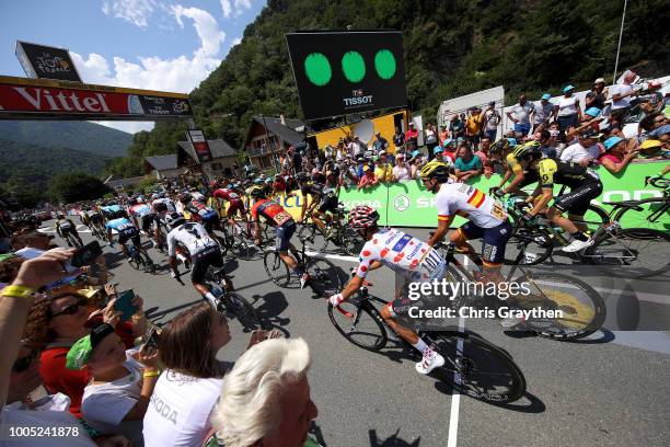 Start / Egan Arley Bernal of Colombia and Team Sky / Julian Alaphilippe of France and Team Quick-Step Floors Polka dot Mountain Jersey / Gorka...