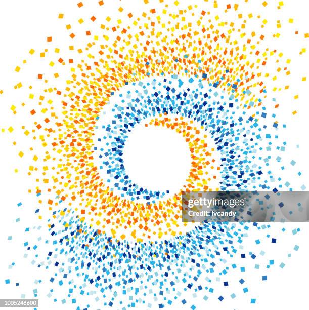 spiral fragments background - data collection stock illustrations