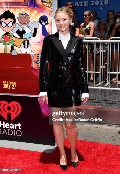 Actress Kristen Bell arrives at the Los Angeles premiere of Warner Bros. Animations' 'Teen Titans Go! To the Movies' at TCL Chinese Theatre IMAX on...