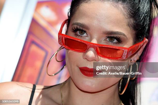 Singer Halsey arrives at the Los Angeles premiere of Warner Bros. Animations' 'Teen Titans Go! To the Movies' at TCL Chinese Theatre IMAX on July 22,...