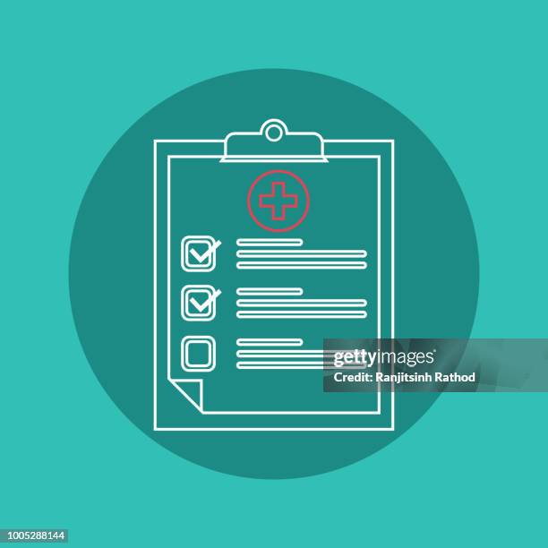 clipboard and check marks. flat style design vector illustration - check box yes stock illustrations