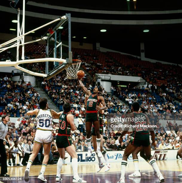 Milwaukee Bucks Junior Bridgeman in action vs Utah Jazz at Salt Palace. Salt Lake City, UT 2/4/1983 CREDIT: Richard Mackson