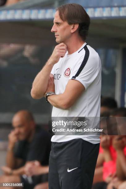 Coach Ruediger Rehm of SV Wehen Wiesbaden during the Pre Season Friendly Match between SV Wehen Wiesbaden and Eintracht Frankfurt at BRITA-Arena on...