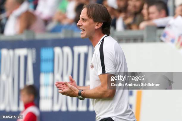 Coach Ruediger Rehm of SV Wehen Wiesbaden during the Pre Season Friendly Match between SV Wehen Wiesbaden and Eintracht Frankfurt at BRITA-Arena on...