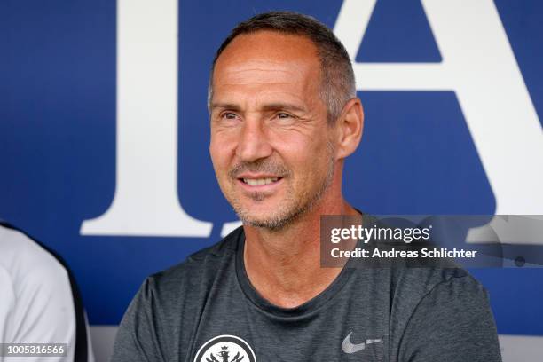 Coach Adi Huetter of Eintracht Frankfurt during the Pre Season Friendly Match between SV Wehen Wiesbaden and Eintracht Frankfurt at BRITA-Arena on...