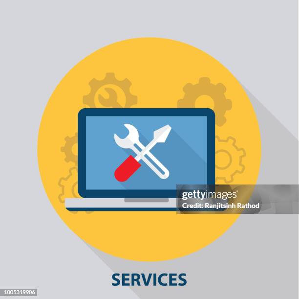 service - computer repair background stock illustrations