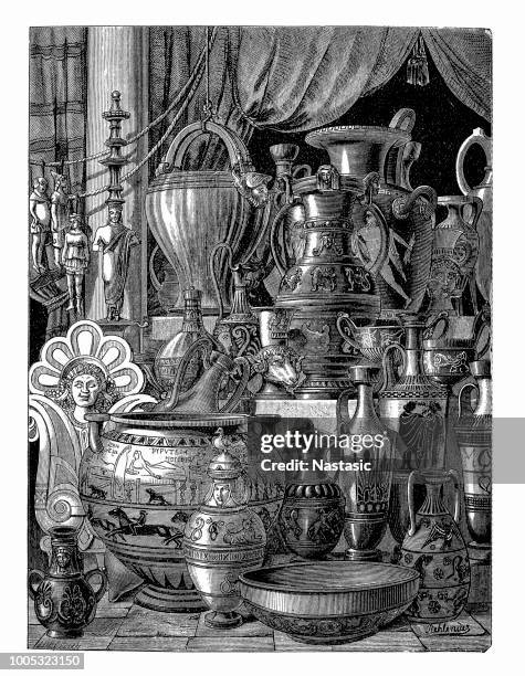 illustrations, cliparts, dessins animés et icônes de culture romaine - carafe à décanter
