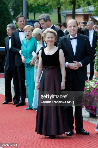 German Defence Minister Ursula von der Leyen and her husband Heiko von der Leyen during the opening ceremony of the Bayreuth Festival at Bayreuth...