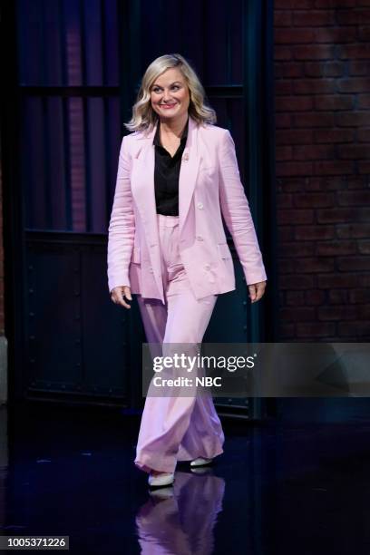 Episode 712 -- Pictured: Actress Amy Poehler arrives on July 25, 2018 --