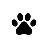 Dog paw icon logo
