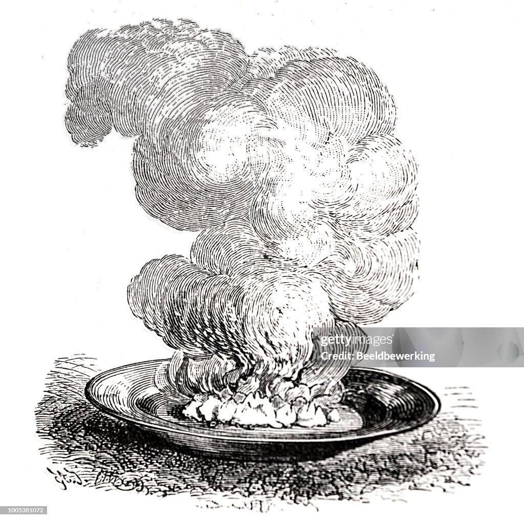 Extinguish quick lime with water