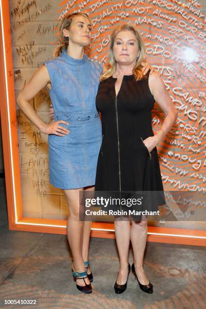 Taylor Schilling and Kate Mulgrew attend Refinery29s 29Rooms: Turn it Into Art, on July 25, 2018 in Chicago, Illinois.