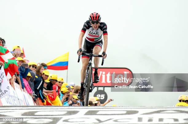 Dan Martin of Ireland and UAE Team Emirates finishing stage 17 of Le Tour de France 2018 between Bagneres-de-Luchon and Saint-Lary-Soulan, Col du...