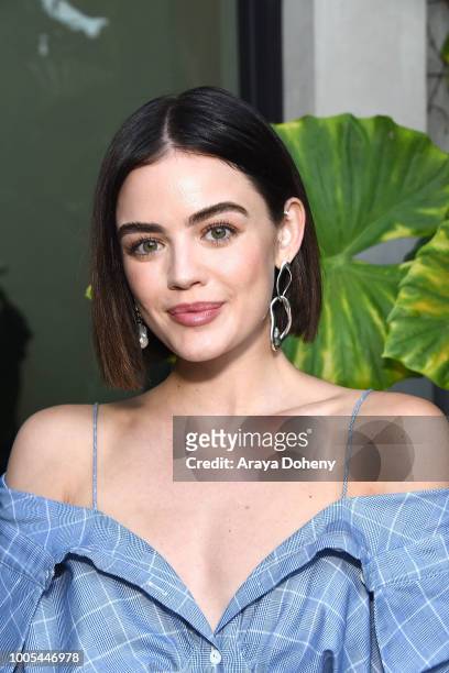 Lucy Hale attends the Jonathan Simkhai opens new retail store and brand headquarters In Los Angeles event at Jonathan Simkhai on July 25, 2018 in...