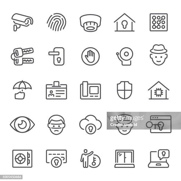 security icons - smart home stock illustrations