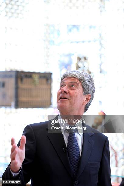 Yves Carcelle, chief executive officer of Louis Vuitton, poses for a photograph at the Louis Vuitton "maison," the flagship store for LVMH Moet...