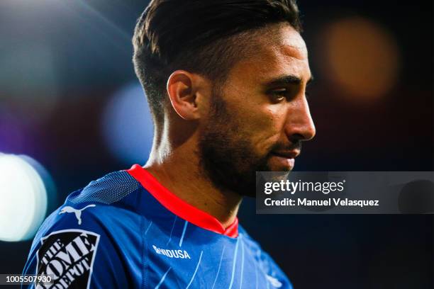 Jonathan Urretaviscaya of Monterrey looks on during the 1st round match between Pachuca and Monterrey as part of the Torneo Apertura 2018 Liga MX at...