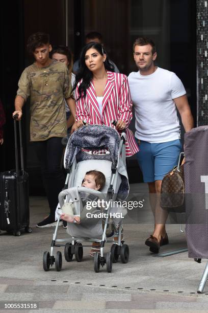 Cara de la Hoyde and Nathan Massey seen at the ITV Studios on July 26, 2018 in London, England.