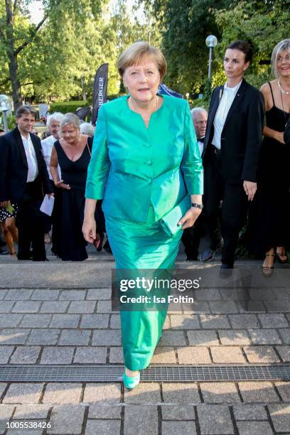 German Federal Chancellor Angela Merkel during the opening ceremony of the Bayreuth Festival at Bayreuth Festspielhaus on July 25, 2018 in Bayreuth,...