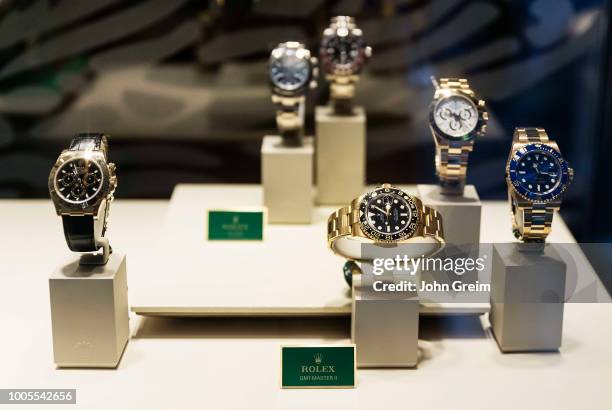 Rolex retail store display.