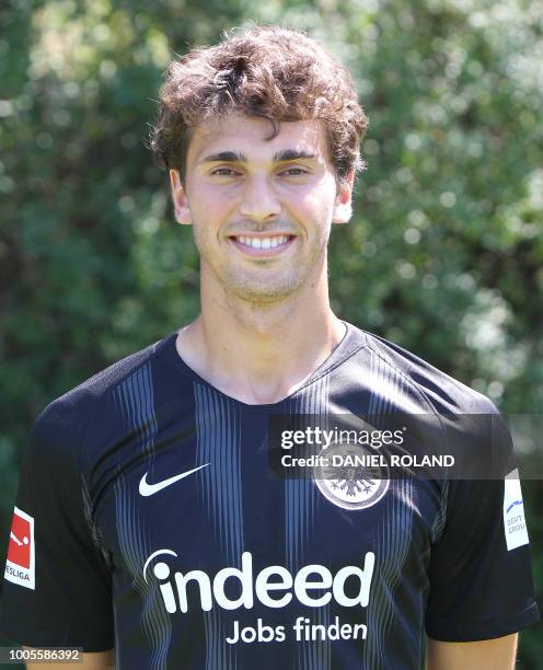 Lucas Torro of the German First division Bundesliga football team Eintracht Frankfurt poses for a photo during the team presentation in Frankfurt,...