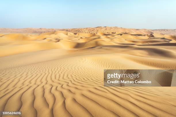 landscape: sand dunes desert, abu dhabi, emirates - areia - fotografias e filmes do acervo