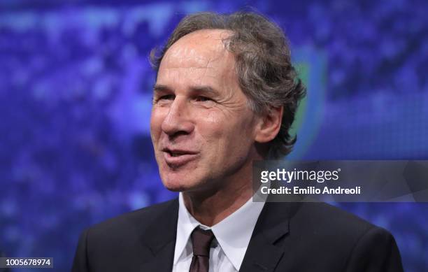 Franco Baresi of AC Milan looks on during the Serie A 2018/19 Fixture unveiling on July 26, 2018 in Milan, Italy.
