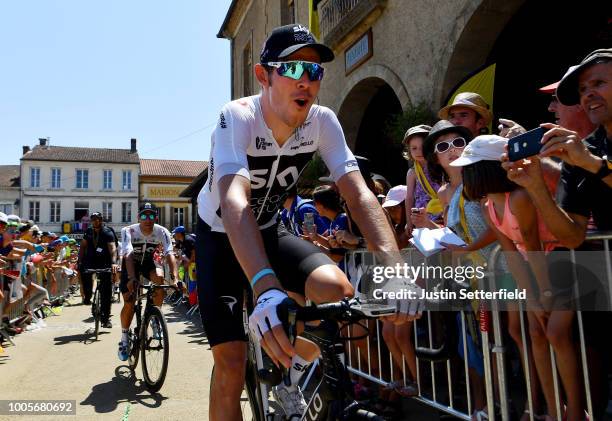 Start / Luke Rowe of Great Britain and Team Sky / Fans / during the 105th Tour de France 2018, Stage 18 a 171km stage from Trie-sur-Baise to Pau on...