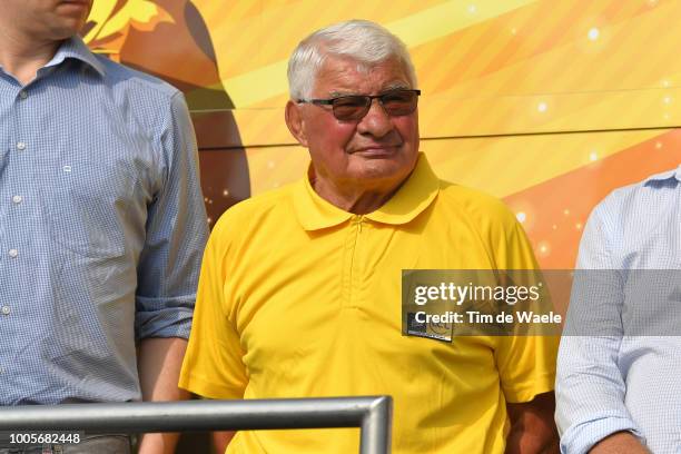 Podium / Raymond Poulidor of France / during the 105th Tour de France 2018, Stage 18 a 171km stage from Trie-sur-Baise to Pau on July 26, 2018 in...