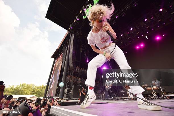 Hayley Williams of Paramore performs during the 2018 Bonnaroo Music & Arts Festival on June 8, 2018 in Manchester, Tennessee.