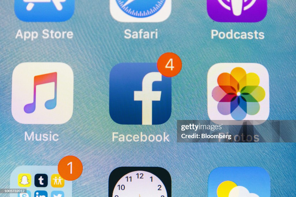 Facebook App And Logo As Shares Plunge