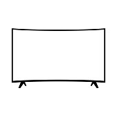 TFT LED wide screen smart tv icon