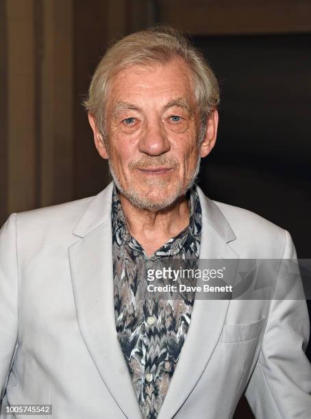 Sir Ian McKellen attends the press night after party for "King Lear" at No.11 Carlton House Terrace on July 26, 2018 in London, England.