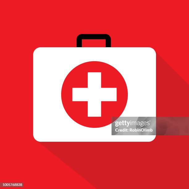 stockillustraties, clipart, cartoons en iconen met eerste hulp kit pictogram - first aid kit